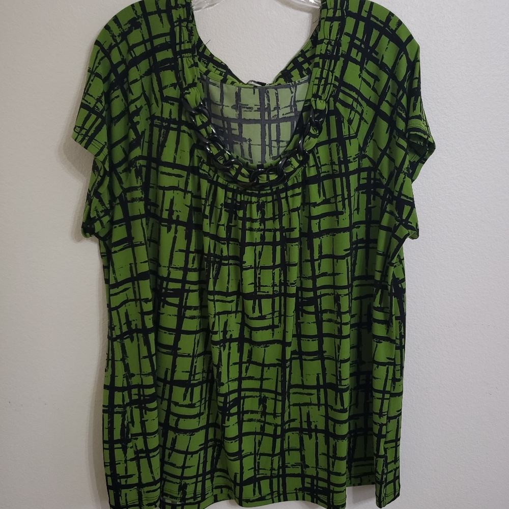 Pretty Green/Black Blouse